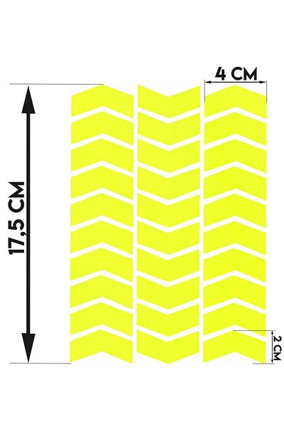 Çınar Extreme Arrow Shaped Fluorescent Yellow Sticker - 8702917964717
