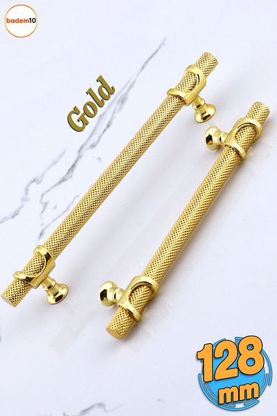 Badem10 Arsin Gold Metal Aur 128 Mm Mobilier Bucătărie Sertar Dulap Mâner Dulap Mâner