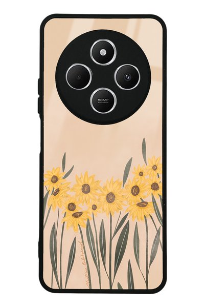 Spoyi Xiaomi Redmi 14C Glossy Phone Case with Watercolor Sunflower Design