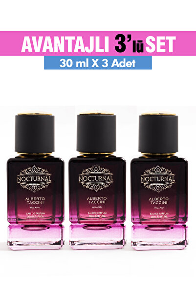 Alberto Taccini 3'Lü Set Alberto Taccini Nocturnal Kadın Parfüm 30 ml