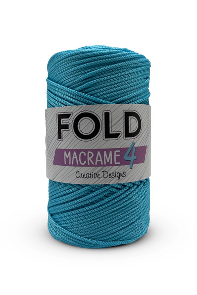 FOLD Yarn Makrome No:4 - 230 Polyester Makrome Ipi 2 Mm - 200 gr -230 M Supla Ip Çanta Ipi