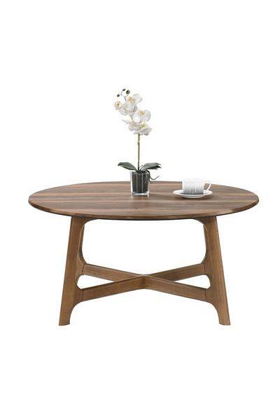micasa Round High-Quality and Durable Coffee Table Walnut