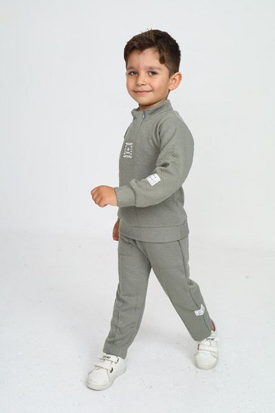 Exitob Exitob Printed Top Bottom Boy's Pajama Suit