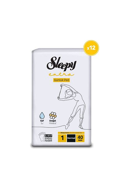Sleepy Extra Ultra Thin Pad for Daily Use - 3X40=160 Pieces of Makeup Cotton 5X70 350 Pieces