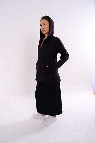 SARE ERKMEN Scuba Fabric Skirted Tracksuit Set
