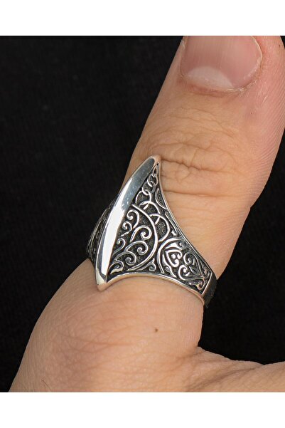 Prestige Baş Parmak Zihgir Yüzüğü 925 Ayar Gümüş Erkek 900435