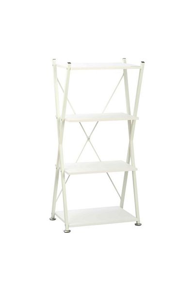 micasa 4-Tier X-Shape Metal Frame Storage Rack with Stable Base
