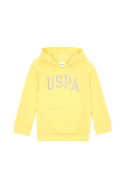 U.S. Polo Assn. Girl's Yellow Basic Hooded Sweatshirt 50296388 -Vr044