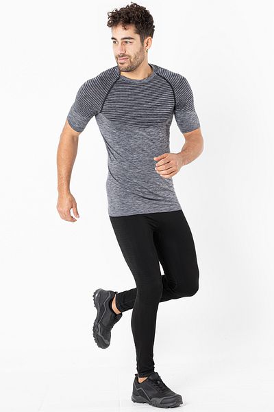 MioFit Ανδρικό αθλητικό μπλουζάκι Active Melange με κοντό μανίκι χωρίς ραφές