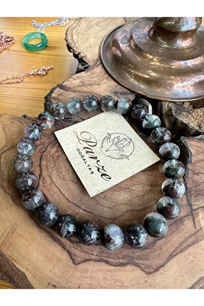 parze doğaltaş Lodolit (Garden Quartz) Natural Stone Bracelet