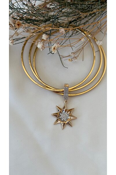 mibrillo Zirkon Taşlı Şık Çelik Ajda Charmı yada Kolye Ucu