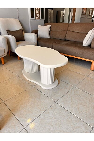 LUBAN SION ASİMETRİK SİYAH BOHEM TARZI ORTA SEHPA