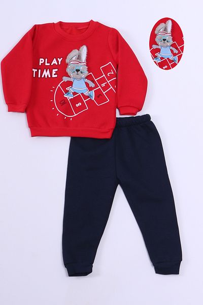 HÇM Boy's Tracksuit Set - Rabbit Pattern, Embossed, A41