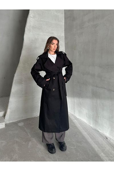 mydukkan.co Black Belted Trench Coat