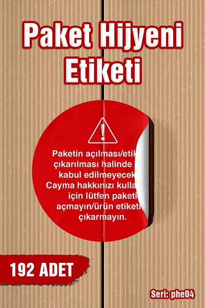 Copyrite Hygiene Sticker Warning 4.5X4.5Cm Packaging Sticker