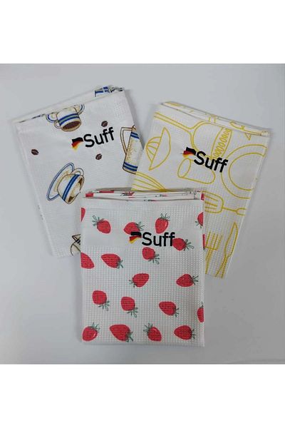 Suff Kıtchen Series 3 Pack Magic Cloth Glass and Kitchen Cloth