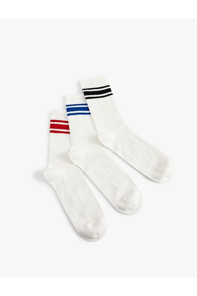 Koton Set of 3 Tennis Socks - Socket Cotton Blended