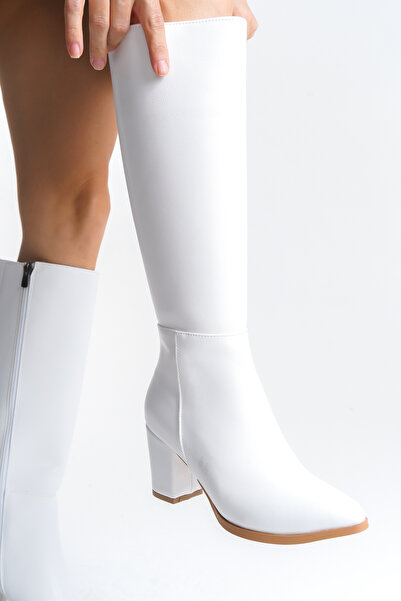 Moda Değirmeni Жіноча біла шкіряна куртка Bg10881170001