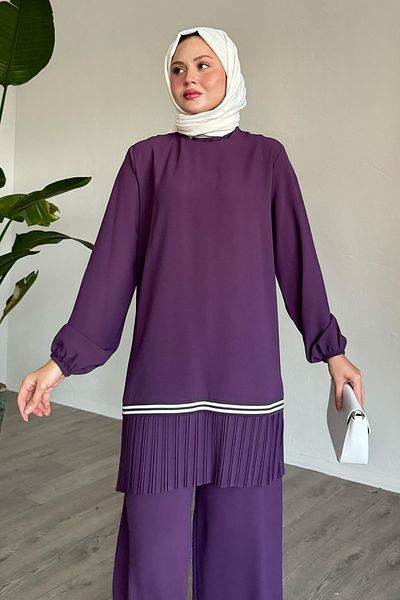 InStyle طقم مكون من قطعتين باللون الأرجواني الداكن