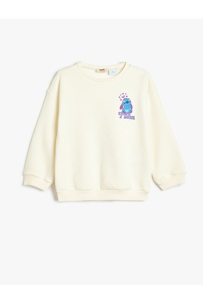 Koton Mikina s dlouhým rukávem a výstřihem s licencí Stitch