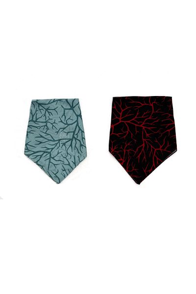 nazipek Set de 2 Bandane din bumbac cu model geometric 50x50 Esarfe de vara