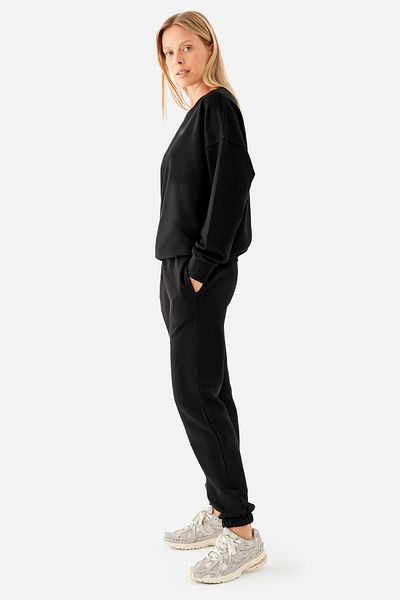 Superstacy Mia Oversize Black Jogger Sweatpants