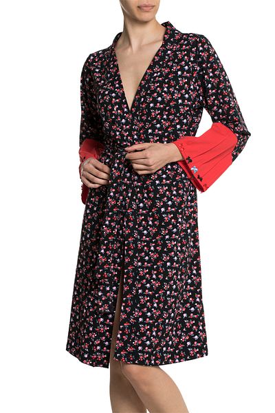 Doremi Long Sleeve Combed Cotton Dressing Gown - Comfortable Fit