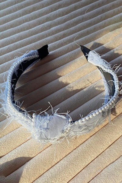 TAKIŞTIR Light Blue Color Pearl Detailed Crown