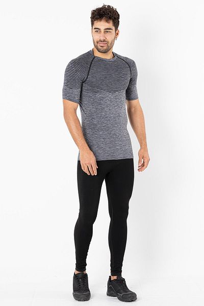 MioFit Ανδρικό αθλητικό μπλουζάκι Active Melange με κοντό μανίκι χωρίς ραφές