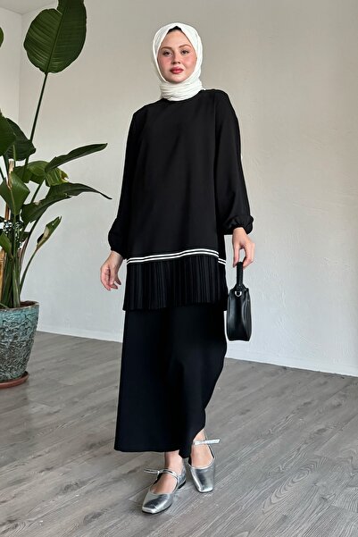 InStyle Μαύρο Σετ Διπλό με Πλισέ Φούστα