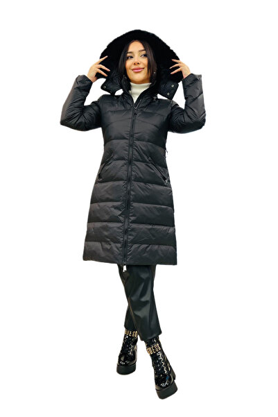 Kayra Çıkarılabilir Kapüşonlu Kaz Tüyü Mont 27002-24k