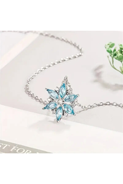DANİSKA Zarif Mavi Kar Tanesi Kolye