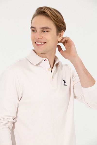 U.S. Polo Assn. Ανδρικό φούτερ σε μπεζ χρώμα