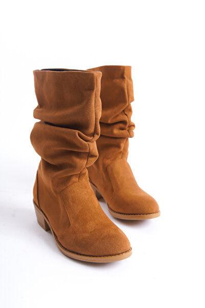 Moda Değirmeni Dámské semišové opálené boty Bg1016-117-0001