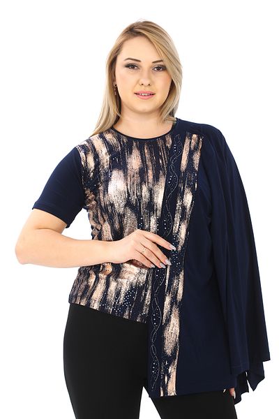 AfifeCOLLECTİON Γυαλιστερό βραδινό φόρεμα Mother's Double Set - Εσωτερικό και Εξωτερικό Σετ