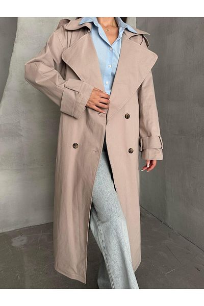 mydukkan.co Beige Belted Trench Coat