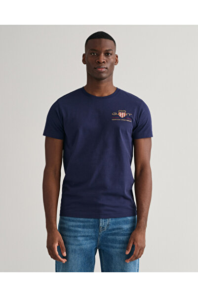 Gant Erkek Lacivert Regular Fit T-Shirt