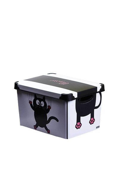 QUTU Style Box Meow Patterned 20 L Decorative Storage Box
