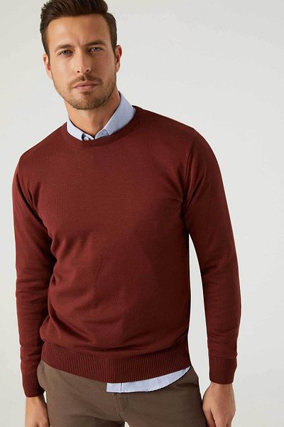 D'S Damat Pletený svetr Regular Fit Tile Nežmolkující