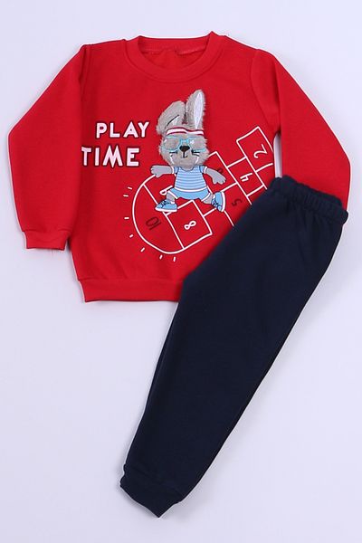 HÇM Boy's Tracksuit Set - Rabbit Pattern, Embossed, A41