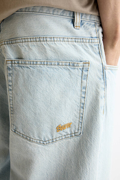 Pull & Bear Baggy denim bermuda şort