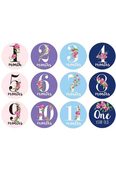 OEM Autocolantele “Primele 12 luni”,Floare
