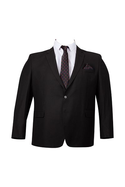 Vessimo Plus Size Men's Black Suit