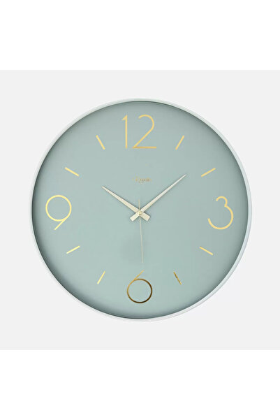 Mondecor Slim Çerçeve Saat 50x50 cm Yeşil Krem