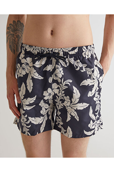 Gant Erkek Lacivert Regular Fit Desenli Mayo Şort
