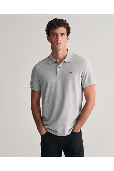 Gant Erkek Gri Regular Fit Polo