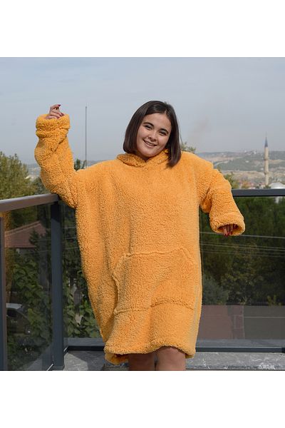 HARİKA PELUŞ FABRİKASI Welsoft Plush Fleece Wearable Blanket Pajamas