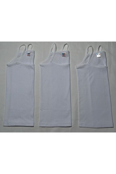 Şenay White 3-Piece Economical Cotton Pack for Girl - with Rope Strap