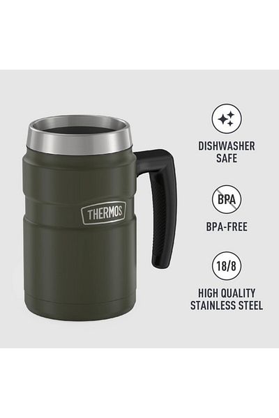 Thermos Leak Proof Vacuum Stainless Steel Coffee Mug 16oz