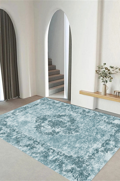 Viyana Home Dijital Kaymaz Taban Klasik Sade Desenli Yıkanabilir Yolluk Mutfa...